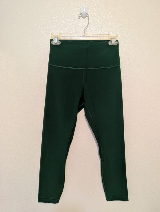 lululemon athletica Pants - Lululemon Align HR Crop 23"  7/8 — Size 6 — Dark/Forest Green — Nulu
